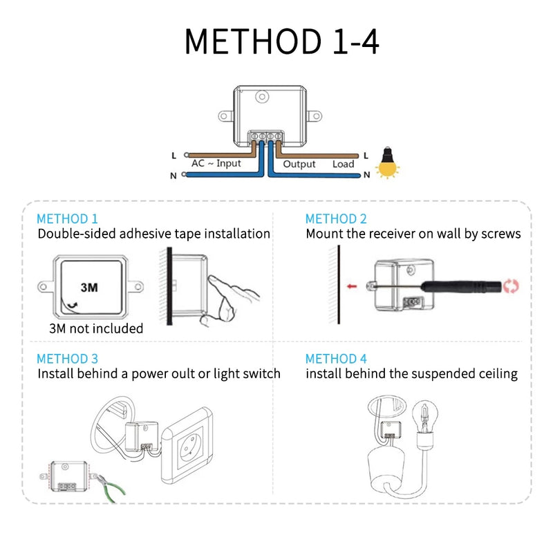 Pulsador Sem Fio RF 433Mhz Inteligente De Controle Remoto