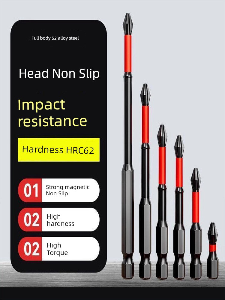 Jogo de Broca de impacto de aço de tungstênio, antiderrapante, alta dureza, forte magnética