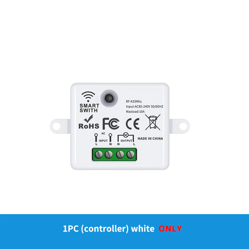 Pulsador Sem Fio RF 433Mhz Inteligente De Controle Remoto